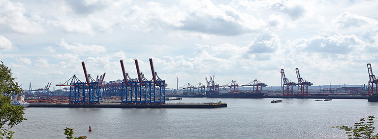 Container terminal Waltershof, port of Hamburg - Germany