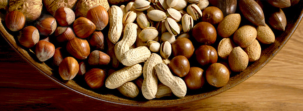 Variety of nuts in-shell